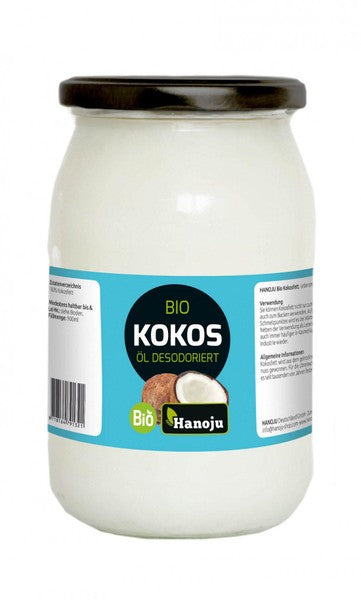 Bio Kokosöl, desodoriert 1000 ml im Glas