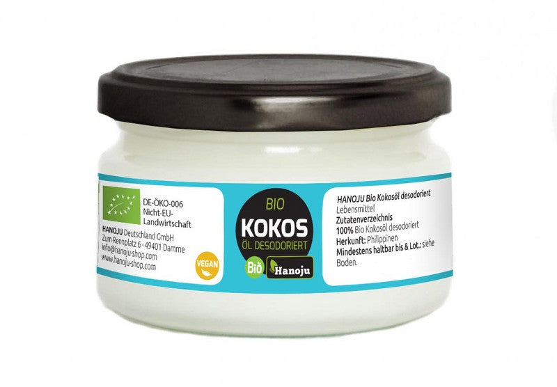 Bio Kokosöl, desodoriert 250 ml im Glas