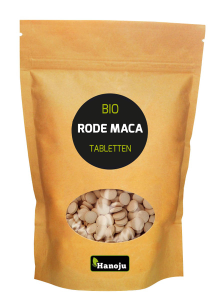 Rode Biologische Maca wortelpoeder 500 mg, 500 Tabletten