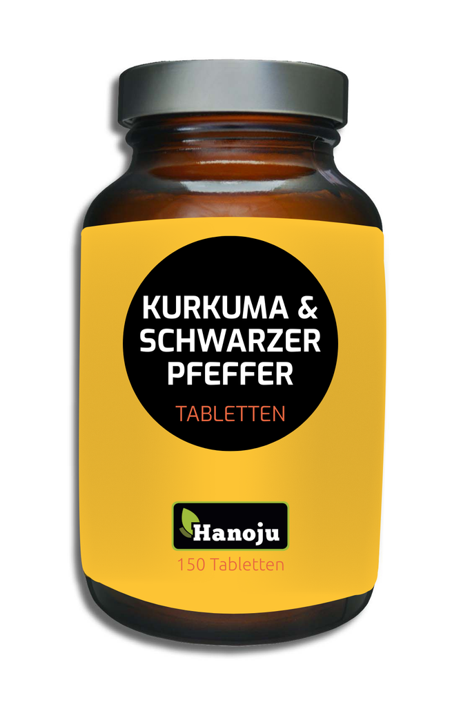 Bio Kurkuma Pulver 499 mg +  Bio Piperin 1 mg  -  500 mg 150 Tabletten