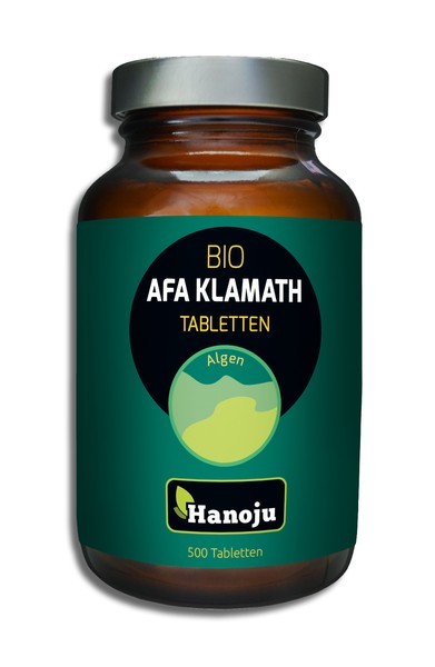 Bio AFA Klamath Algenpoeder (USDA) 250 mg, 500 tabletten